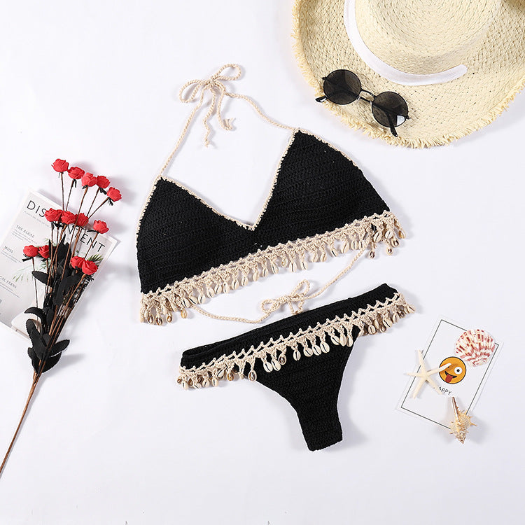 Damen Häkel-Bikini-Set mit Muscheldetails Echo Archiv