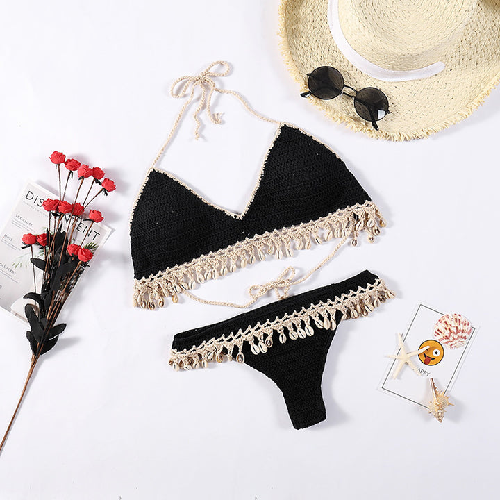 Damen Häkel-Bikini-Set mit Muscheldetails Echo Archiv