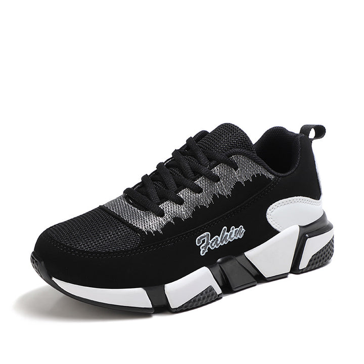 Damen nan sportlicher Plateau-Sneaker mit stoßdämpfender Blocksohle, gepolstertem Komfortfußbett und Mesh-Einsätzen Echo Archiv