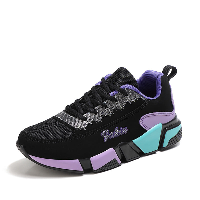 Damen nan sportlicher Plateau-Sneaker mit stoßdämpfender Blocksohle, gepolstertem Komfortfußbett und Mesh-Einsätzen Echo Archiv