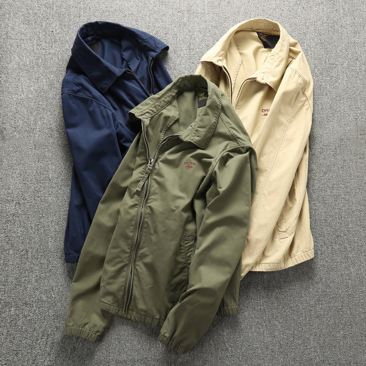 Herren Urbaner Zip-Sommerblouson aus technischem Twill mit verdecktem Reißverschluss Echoarchiv