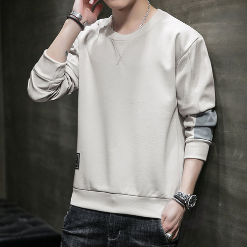 Herren Minimalistisches Rundhals-Sweatshirt aus Baumwollmix mit Relaxed‑Fit und Rippbündchen Echo Archiv