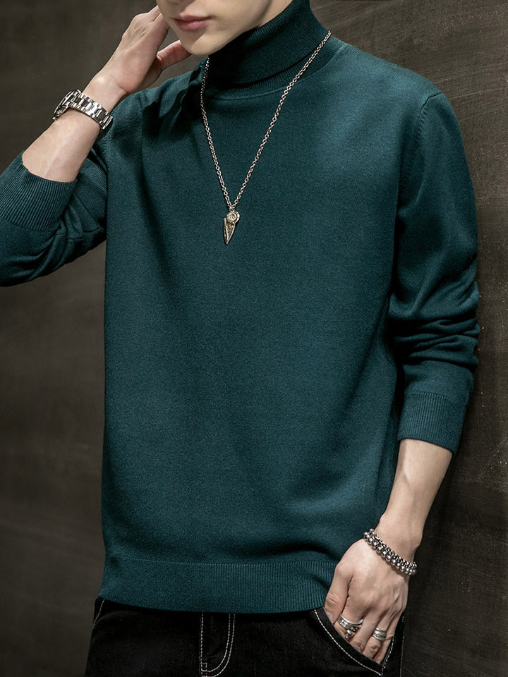 Herren Modischer Rollkragenpullover aus weichem Material Echoarchiv