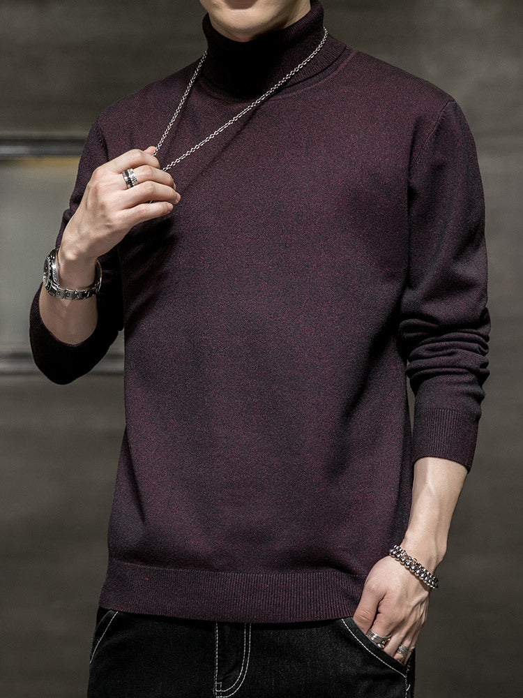 Herren Modischer Rollkragenpullover aus weichem Material Echoarchiv