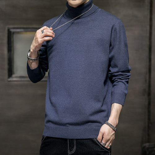 Herren Modischer Rollkragenpullover aus weichem Material Echoarchiv
