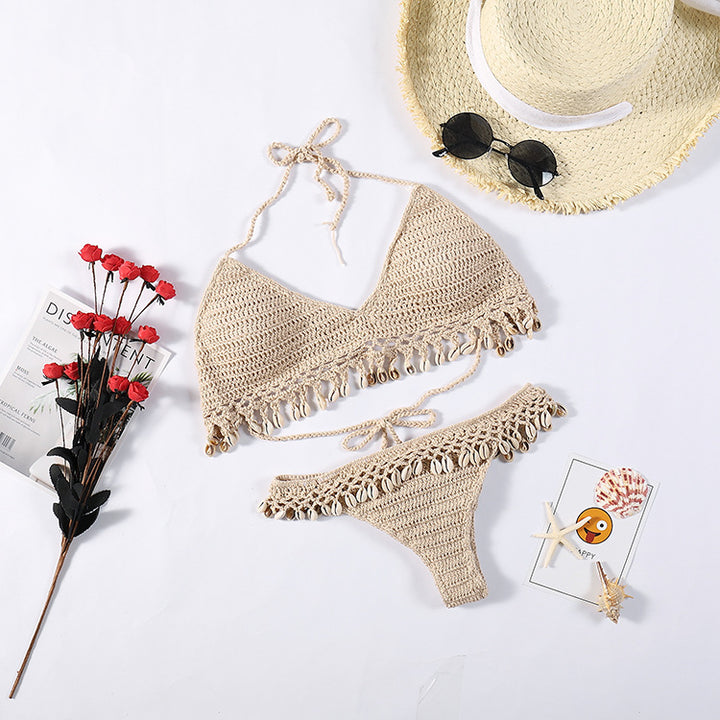 Damen Häkel-Bikini-Set mit Muscheldetails Echo Archiv