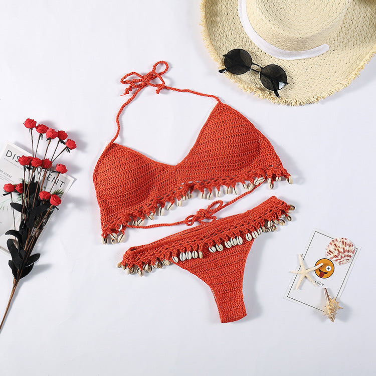 Damen Häkel-Bikini-Set mit Muscheldetails Echo Archiv