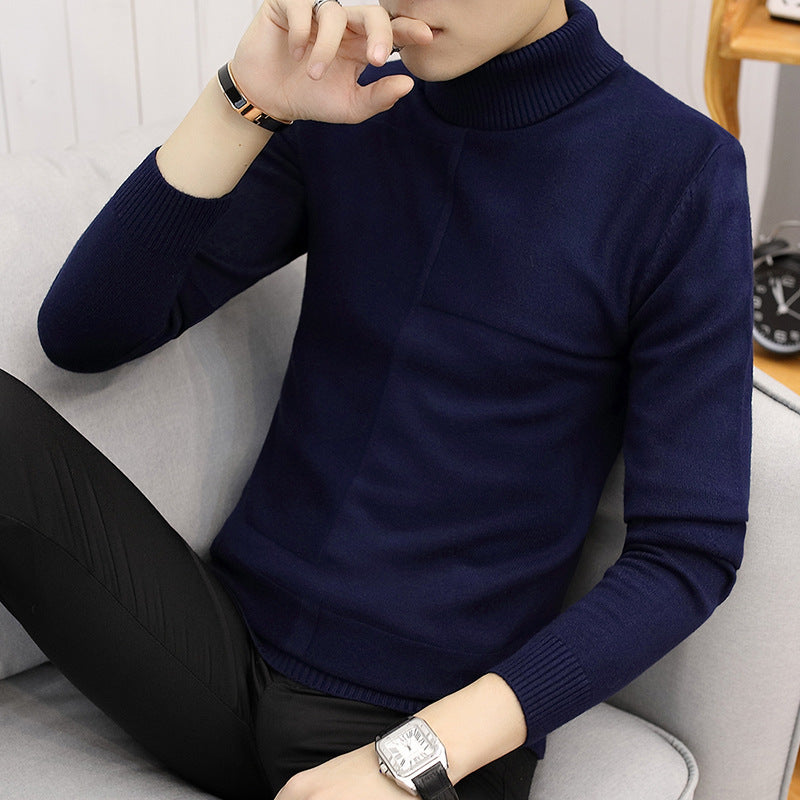 Herren nan feiner Rollkragenpullover aus Feinstrick mit geometrischer Struktur und schmaler Passform Echo Archiv