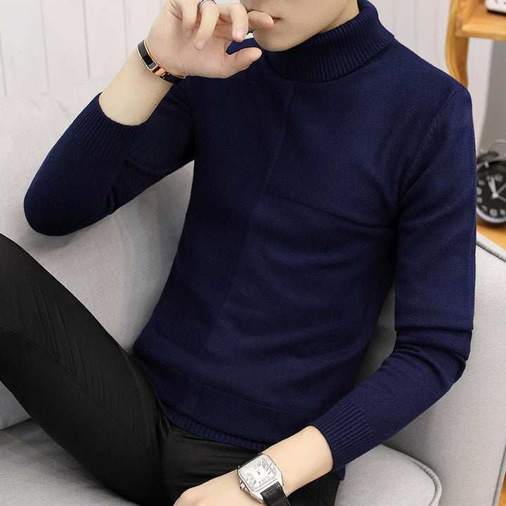 Herren nan feiner Rollkragenpullover aus Feinstrick mit geometrischer Struktur und schmaler Passform Echo Archiv