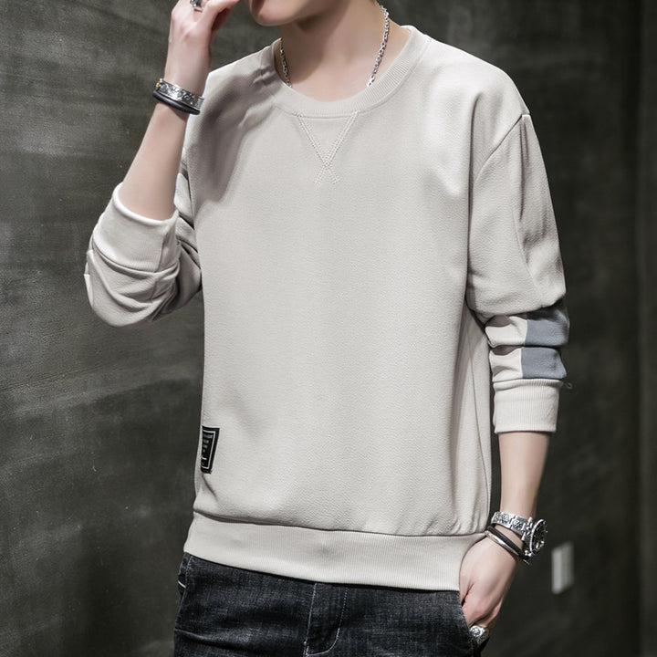 Herren Minimalistisches Rundhals-Sweatshirt aus Baumwollmix mit Relaxed‑Fit und Rippbündchen Echo Archiv