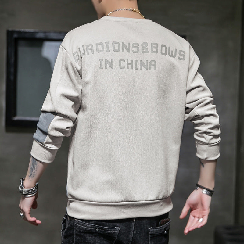 Herren Minimalistisches Rundhals-Sweatshirt aus Baumwollmix mit Relaxed‑Fit und Rippbündchen Echo Archiv
