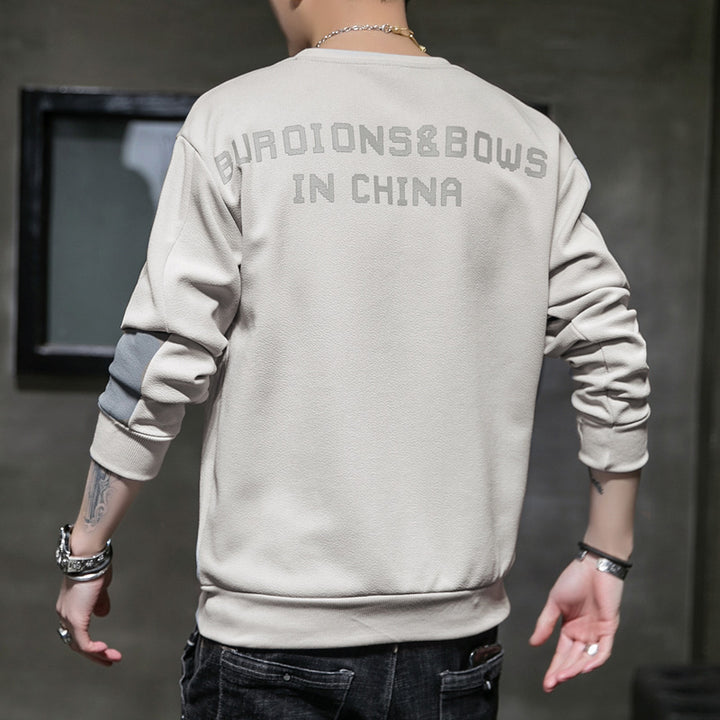 Herren Minimalistisches Rundhals-Sweatshirt aus Baumwollmix mit Relaxed‑Fit und Rippbündchen Echo Archiv