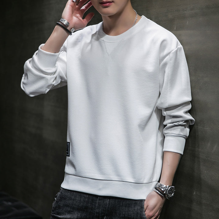 Herren Minimalistisches Rundhals-Sweatshirt aus Baumwollmix mit Relaxed‑Fit und Rippbündchen Echo Archiv