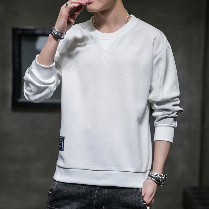 Herren Minimalistisches Rundhals-Sweatshirt aus Baumwollmix mit Relaxed‑Fit und Rippbündchen Echo Archiv