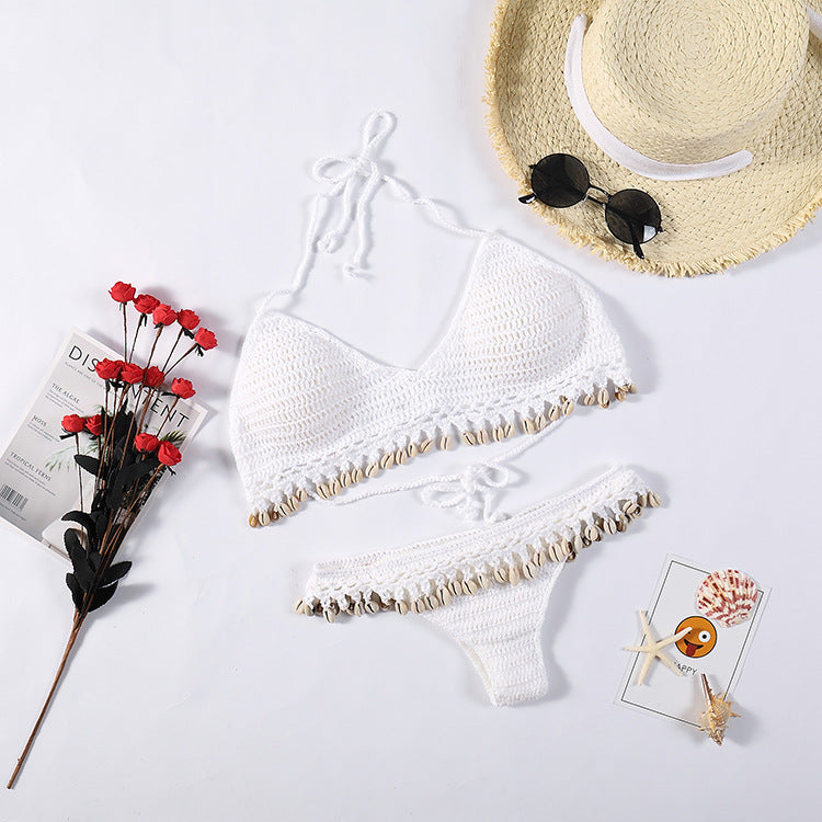 Damen Häkel-Bikini-Set mit Muscheldetails Echo Archiv