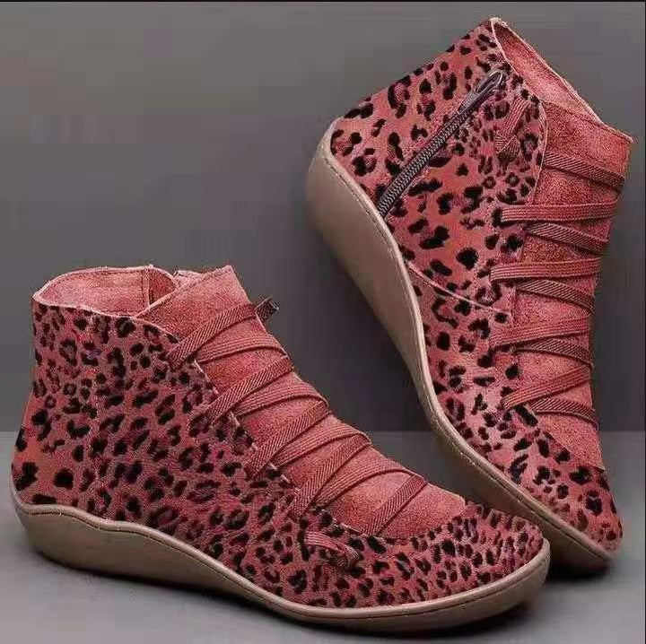 Damen nan knöchelhoher Softleder-Sneakerboot mit seitlichem Reißverschluss elastischer Zierschnürung und ergonomischer Komfortsohle Echo Archiv