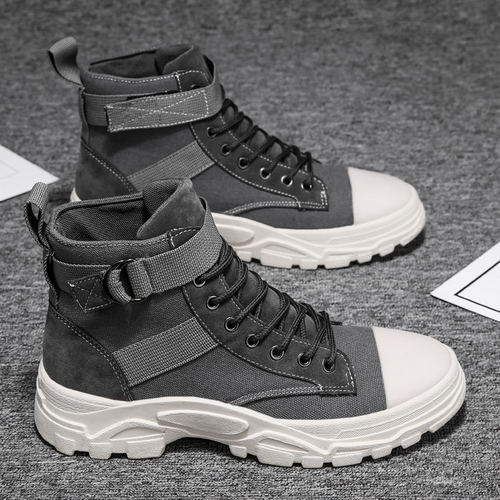 Motorradstiefel Hoher Schaft Verstellbarer Riemen Robuste Gummisohle – Tavélo
