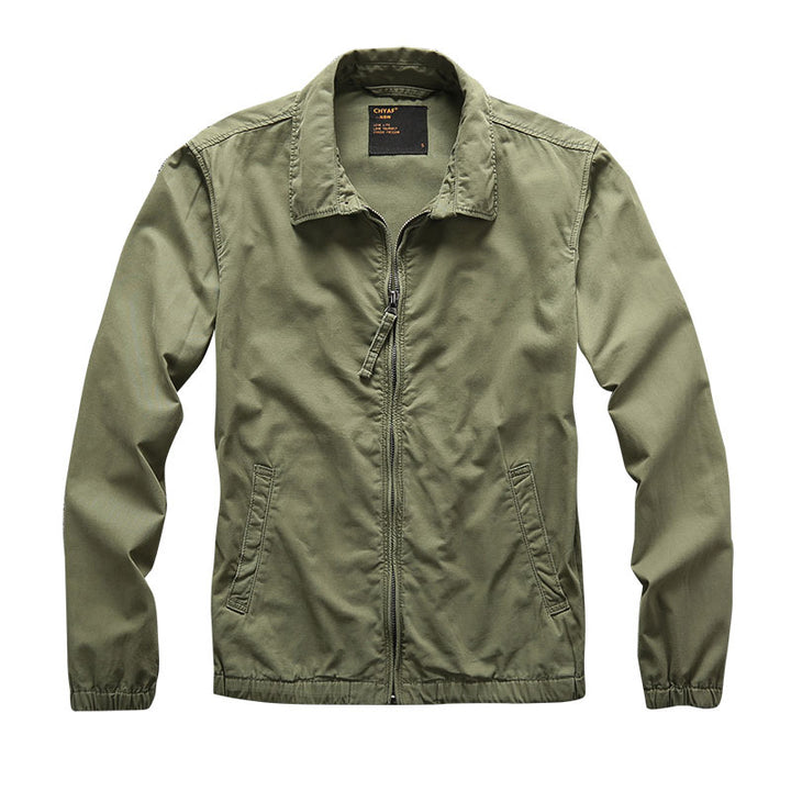 Herren Urbaner Zip-Sommerblouson aus technischem Twill mit verdecktem Reißverschluss Echoarchiv