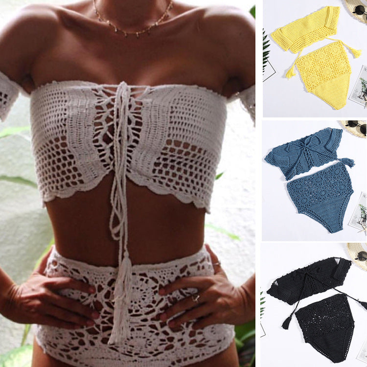 Damen Häkel-Bikini-Set mit dekorativen Fransen und trendigem Oberteil Echo Archiv