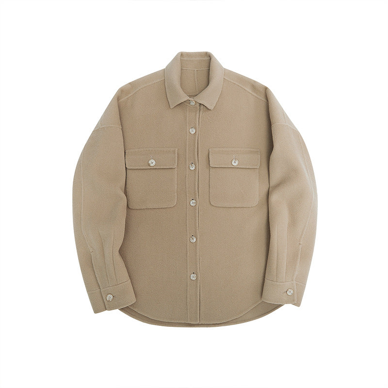 Herren Overshirt aus Wollmix mit überschnittener Schulter und aufgesetzten Brusttaschen Echoarchiv