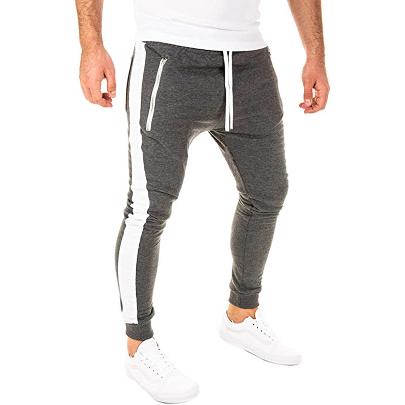 Herren Sportliche Jogginghose mit seitlichen Reißverschlusstaschen und elastischem Bund Echoarchiv