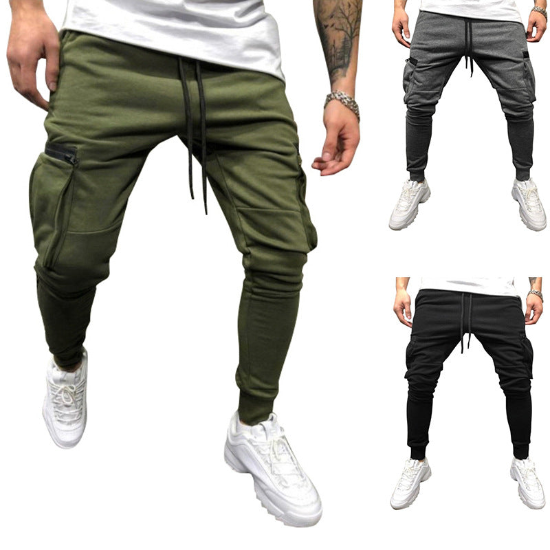Herren Jogginghose im Drop-Crotch‑Streetwear‑Look mit Cargo‑Taschen und schmalem Bein Echo Archiv
