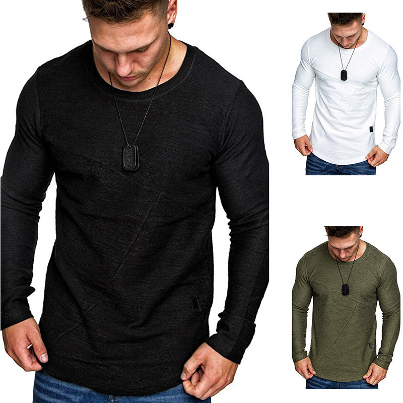 Herren Langarmshirt mit modernem Strukturdesign und komfortabler Passform Echoarchiv