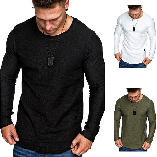 Herren Langarmshirt mit modernem Strukturdesign und komfortabler Passform Echoarchiv