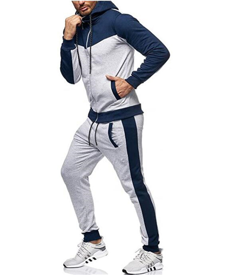 Herren sportlicher Trainingsanzug mit Kapuzenjacke und tapered Jogginghose – Marzano