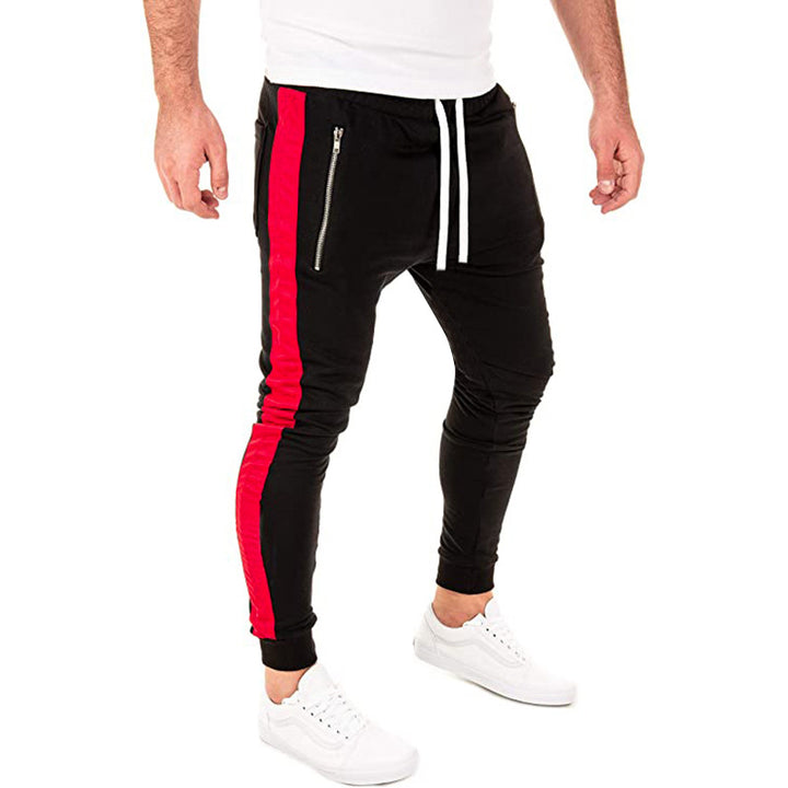 Herren Sportliche Jogginghose mit seitlichen Reißverschlusstaschen und elastischem Bund Echoarchiv