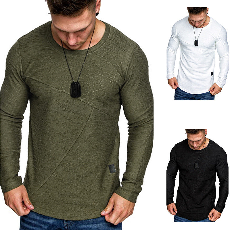 Herren Langarmshirt mit modernem Strukturdesign und komfortabler Passform Echoarchiv