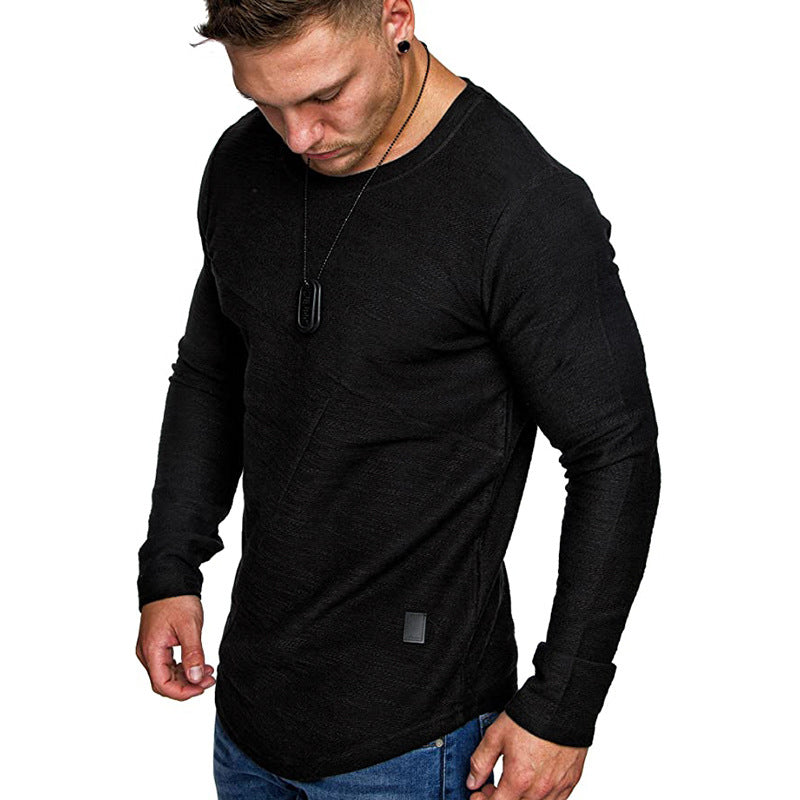 Herren Langarmshirt mit modernem Strukturdesign und komfortabler Passform Echoarchiv