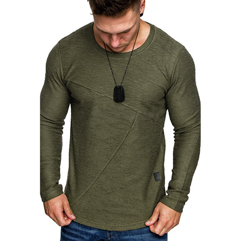 Herren Langarmshirt mit modernem Strukturdesign und komfortabler Passform Echoarchiv