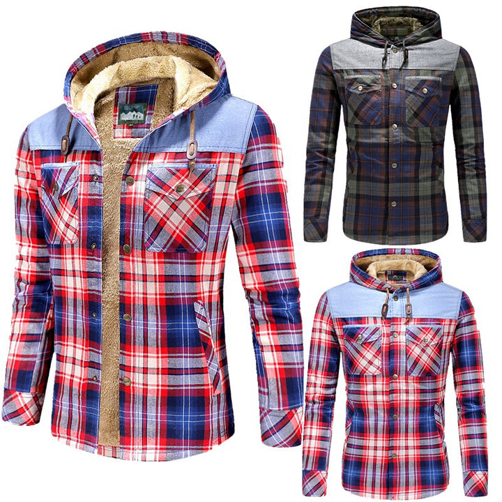 Herren Flanellhemdjacke mit Teddyfutter Echo Archiv