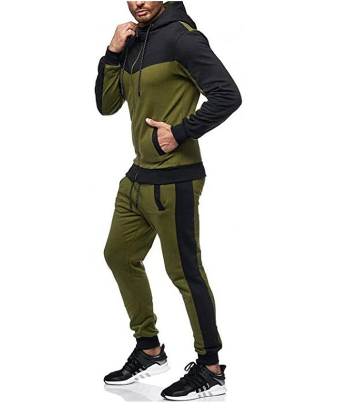 Herren sportlicher Trainingsanzug mit Kapuzenjacke und tapered Jogginghose – Marzano
