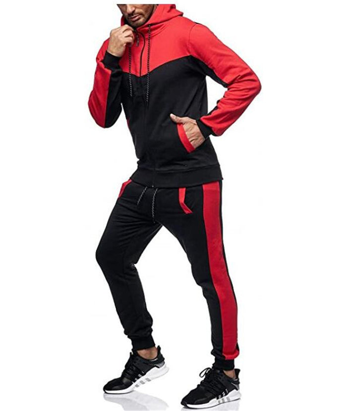Herren sportlicher Trainingsanzug mit Kapuzenjacke und tapered Jogginghose – Marzano