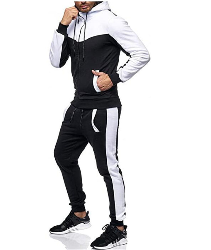 Herren sportlicher Trainingsanzug mit Kapuzenjacke und tapered Jogginghose – Marzano