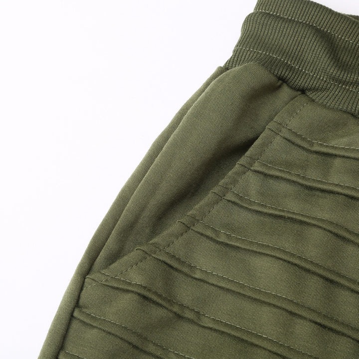Herren Biker-Jogginghose mit gerippten Paneelen, schmaler Passform und elastischem Bund Echo Archiv