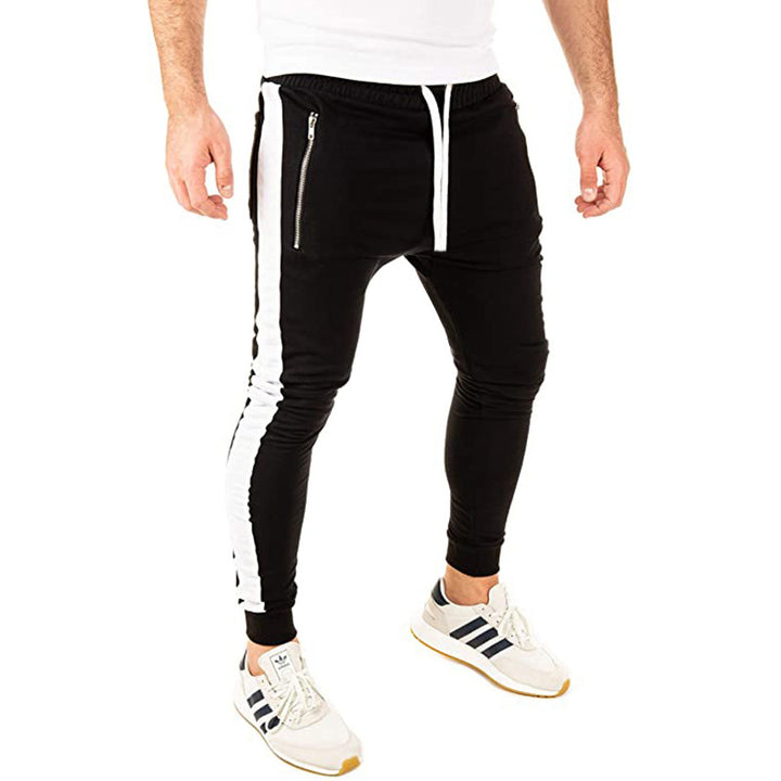 Herren Sportliche Jogginghose mit seitlichen Reißverschlusstaschen und elastischem Bund Echoarchiv