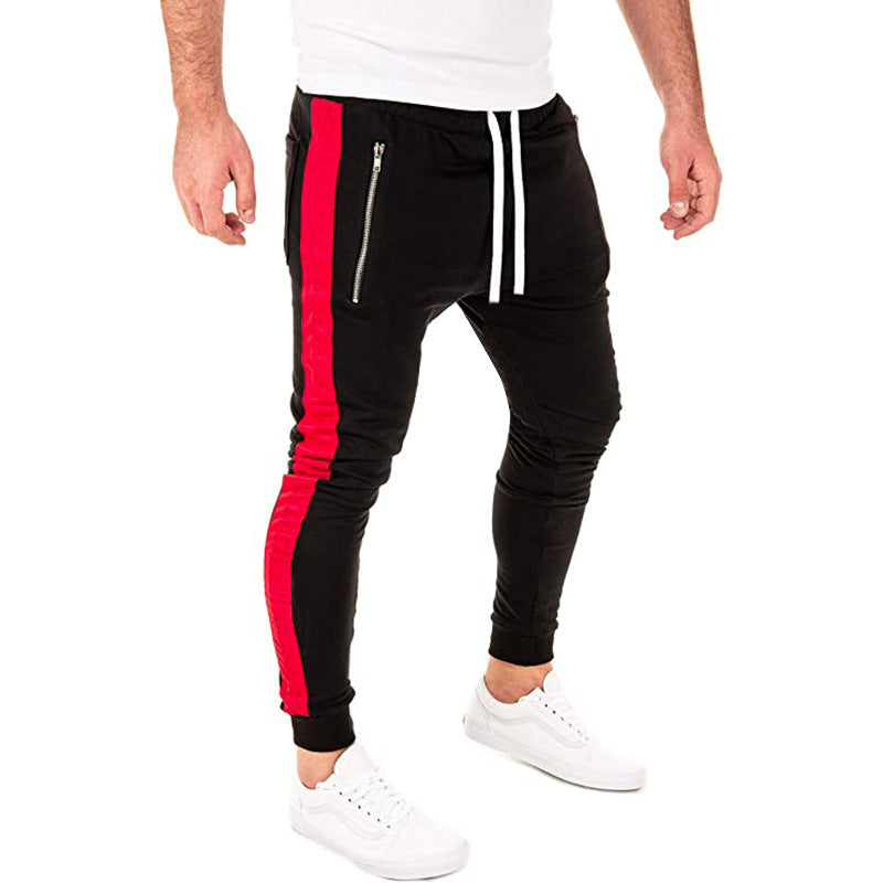 Herren Sportliche Jogginghose mit seitlichen Reißverschlusstaschen und elastischem Bund Echoarchiv