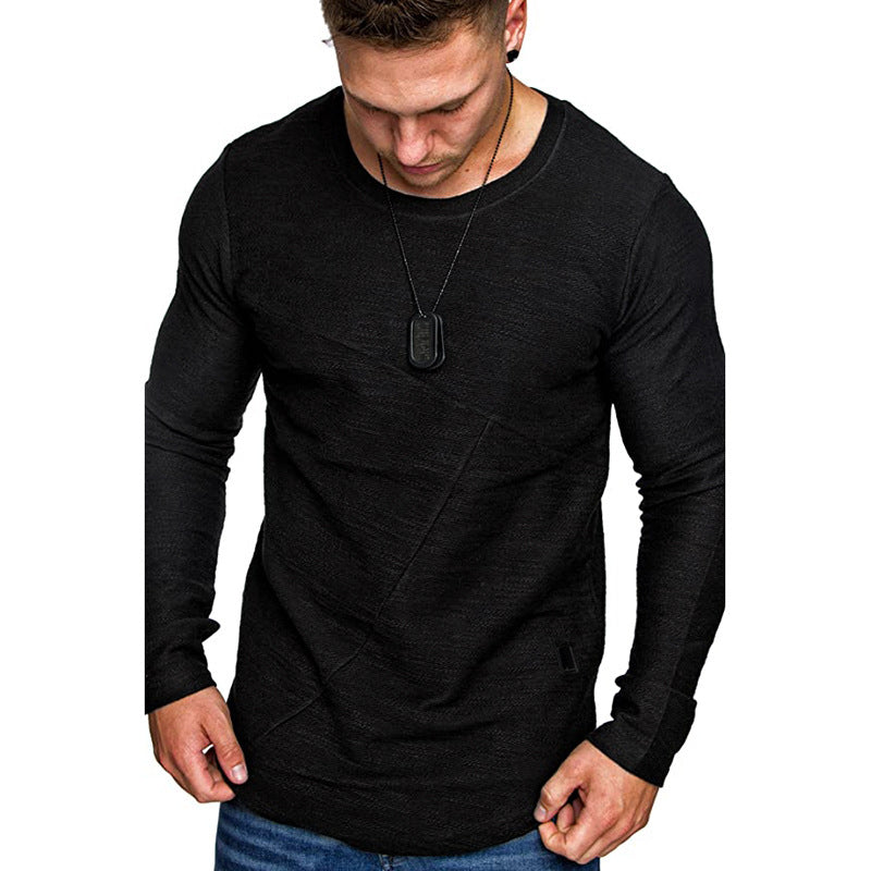 Herren Langarmshirt mit modernem Strukturdesign und komfortabler Passform Echoarchiv