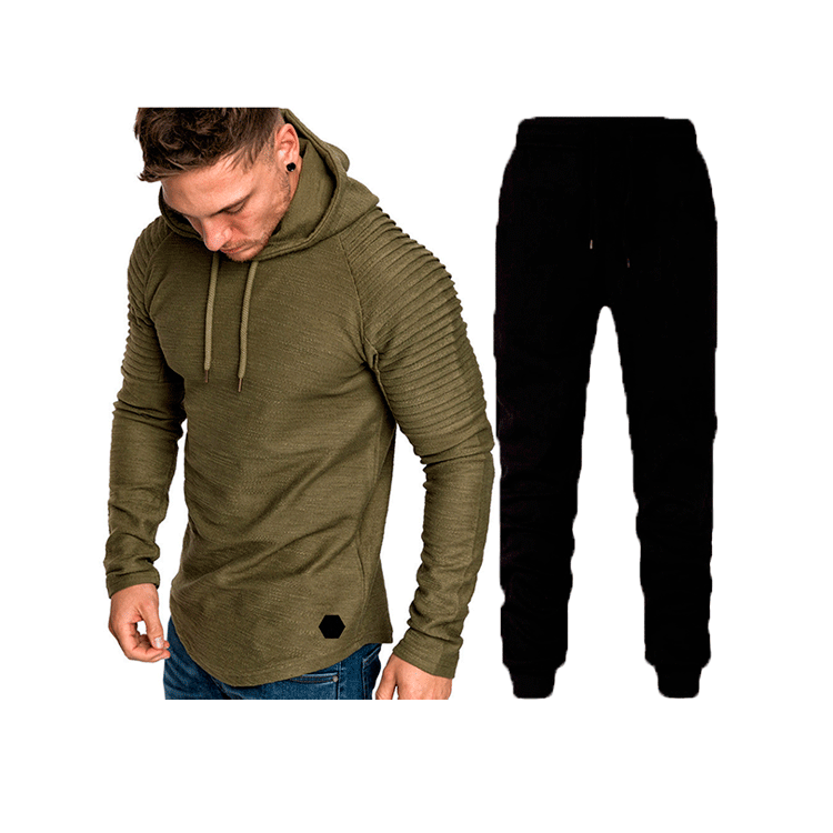 Herren Sportliches Hoodie- und Jogginghose-Set mit strukturiertem Design Echoarchiv