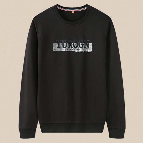 Herren Sweatshirt mit Rundhals, Logoprint und gerippten Bündchen Echo Archiv
