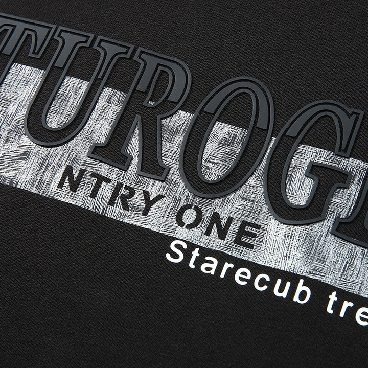 Herren Sweatshirt mit Rundhals, Logoprint und gerippten Bündchen Echo Archiv