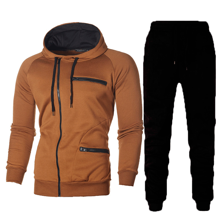 Herren Sportliches Hoodie- und Jogginghose-Set mit funktionalen Taschen und modernem Design Echoarchiv