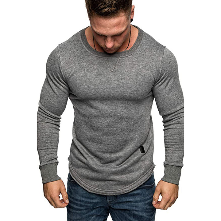 Herren Langarm-T-Shirt mit strukturiertem Design und sportlichem Schnitt Echoarchiv