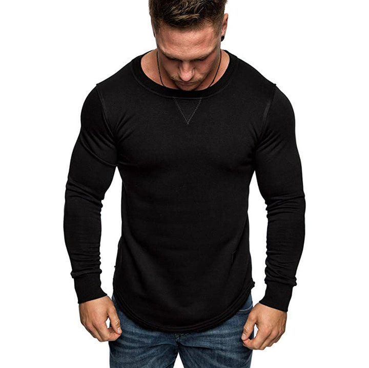 Herren Langarm-T-Shirt mit strukturiertem Design und sportlichem Schnitt Echoarchiv
