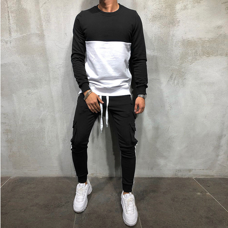 Herren modisches Sweatshirt- und Jogginghosen-Set mit funktionalen Taschen Echoarchiv