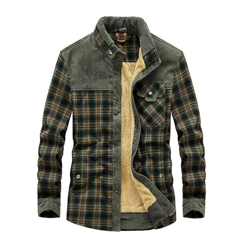 Herren Karierte Flanelljacke mit Teddyfutter Echo Archiv
