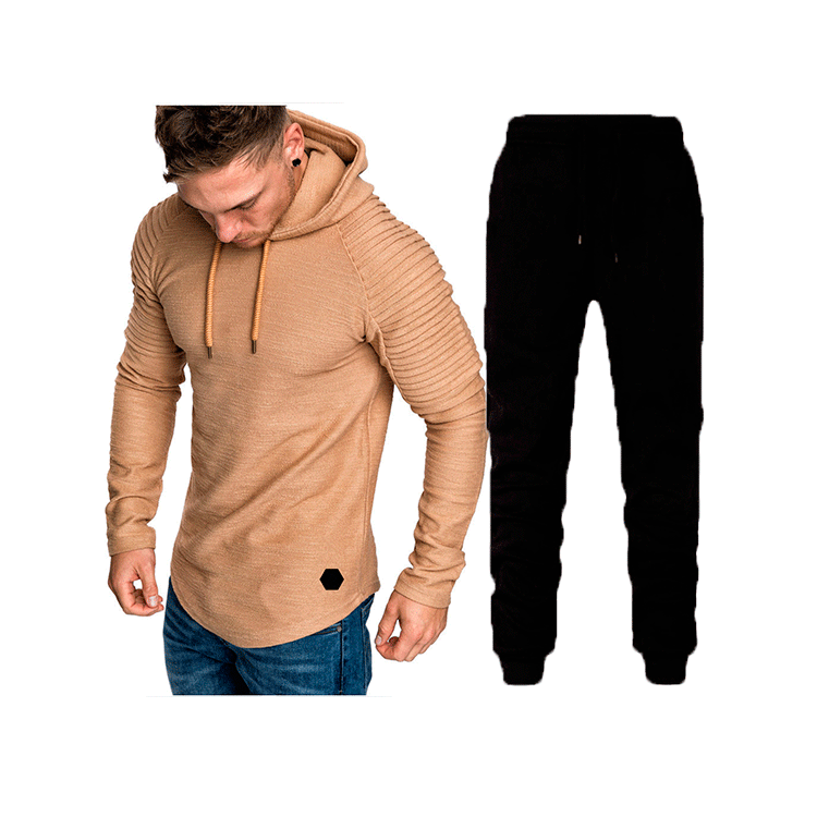 Herren Sportliches Hoodie- und Jogginghose-Set mit strukturiertem Design Echoarchiv